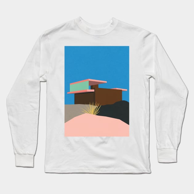 Kaufmann Desert House Palm Springs Long Sleeve T-Shirt by Rosi Feist